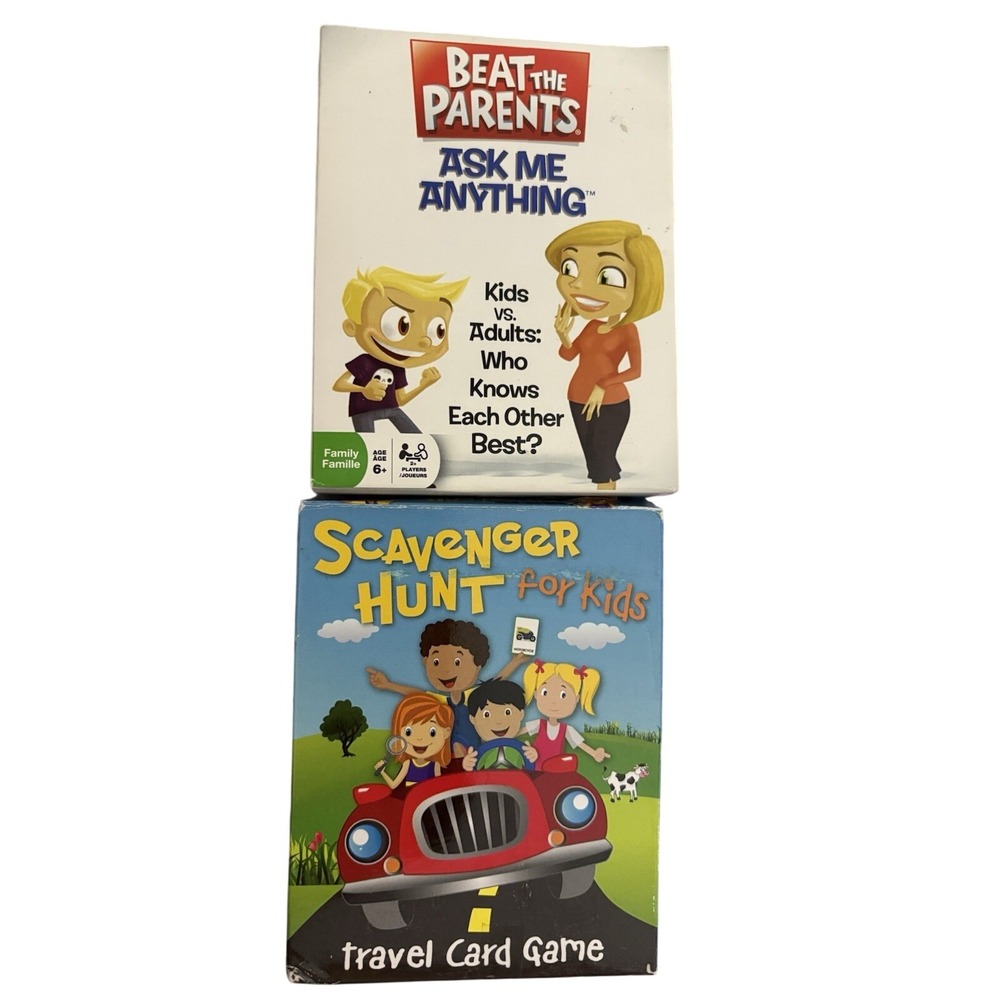 2 Kids Card Games‎ – Beat the Parents & Scavenger Hunt Travel Game